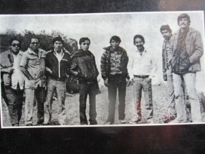 The eight journalists killed in Uchuraccay. From left: Octavio Infante, Jorge Sedano, Amador Garcìa, Jorge Louis Mendìvil, Félix Gavilàn, Pedro Sànchez, Willy Retto, Eduardo De la Piniella. Courtesy of Carmen Hulbert.