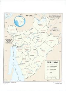 Map of Burundi, courtesy of the United Nations